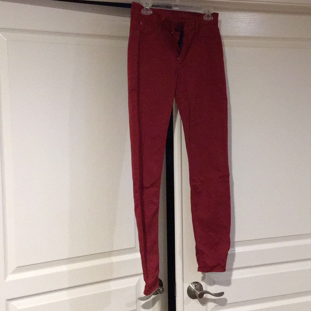 Hudson red skinny jeans
